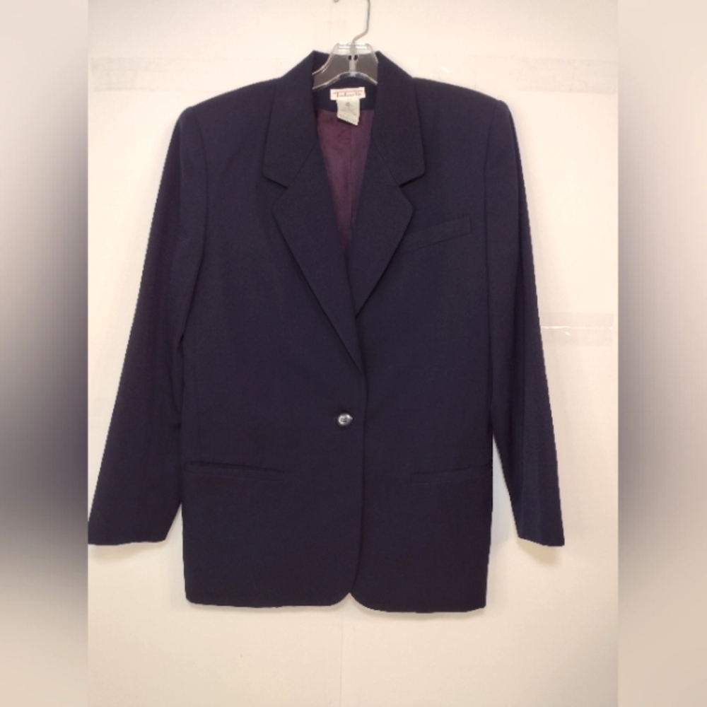 Talbots Women's Navy Blue Wool Blazer Size (10)